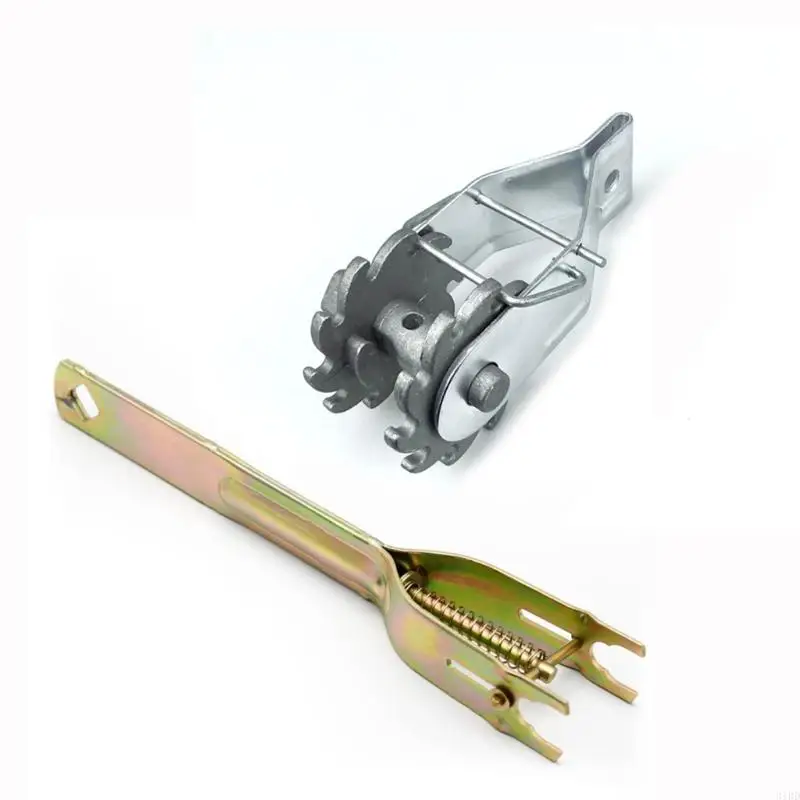 Electric Fence Wire Strainer with Ratcheting Handle Set Wire Fence Tensioner with Compression Clip for Farm Garden Tool