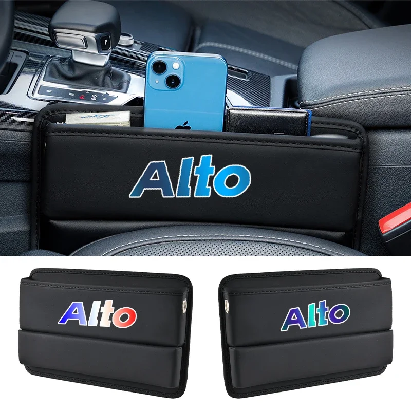 Car Seat Gap Organizer Seat Side Bag For Suzuki ALTO 2023 Reserved Charging Cable Hole Car Accessori