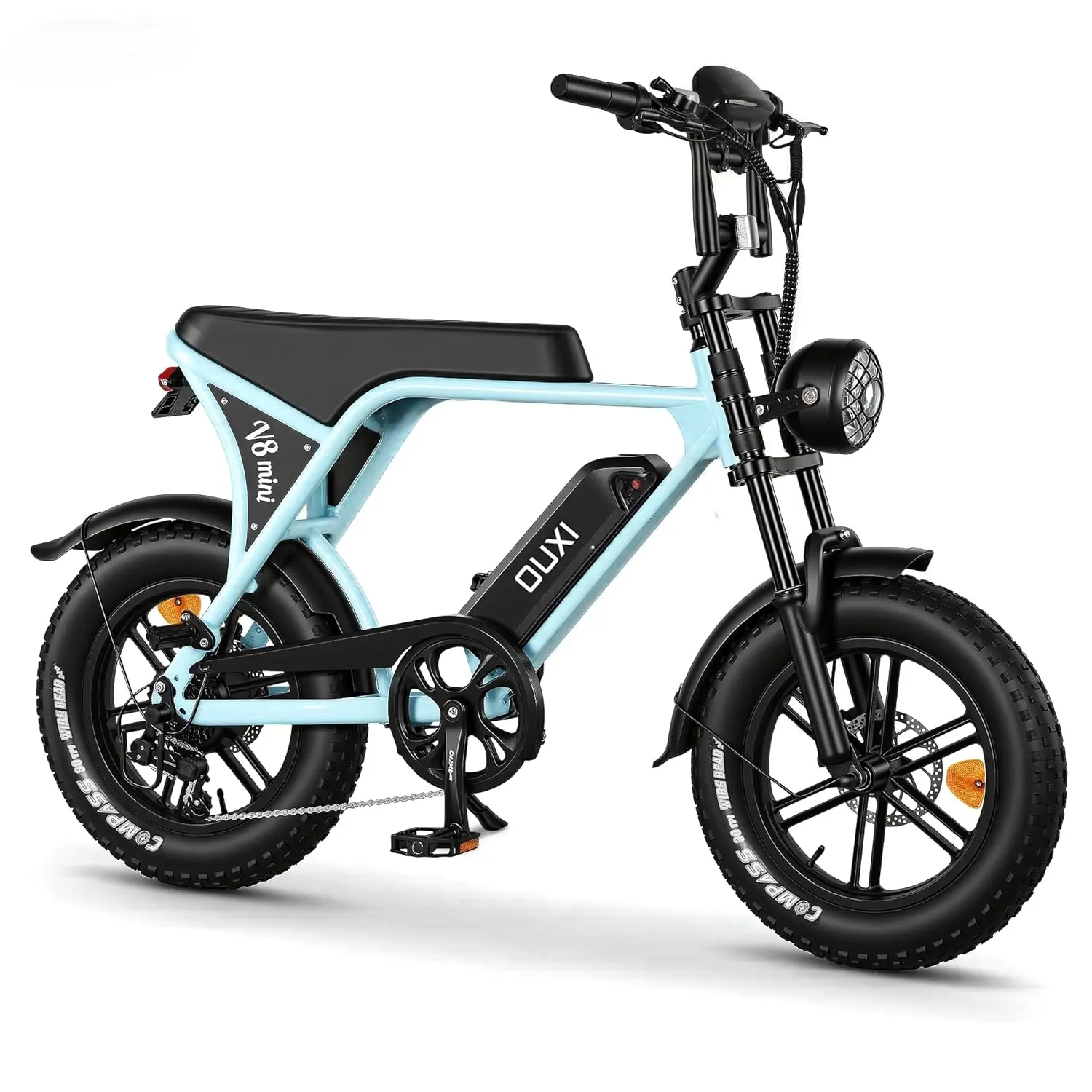 

Electric Bike for Adults, 16" Fat Tire Ebike with 36V 10.4Ah Removable Battery, Moped Style EBike Up to 20MPH, 500W, Custom