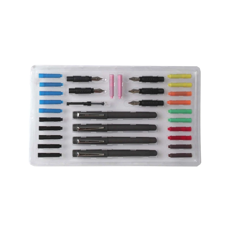 35Pcs/Set Calligraphy Pen Set With Pen Holder Pen Nibs Colorfull Ink Sac Rocker Blotter Comic Pen Supplies Statione