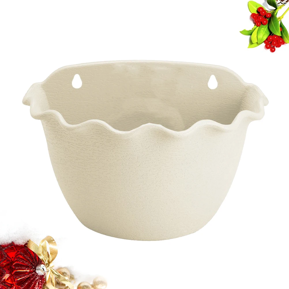 

Semi-circular Plastic Flower Pot Hanging Planters for Pots Indoor Plants Outdoor Wall