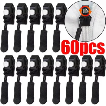 지퍼 수리 키트 범용 빠른 인스턴트 분리형 지퍼 헤드 교체 지퍼 슬라이더 자켓 가방 코트 무료 봉제 당겨