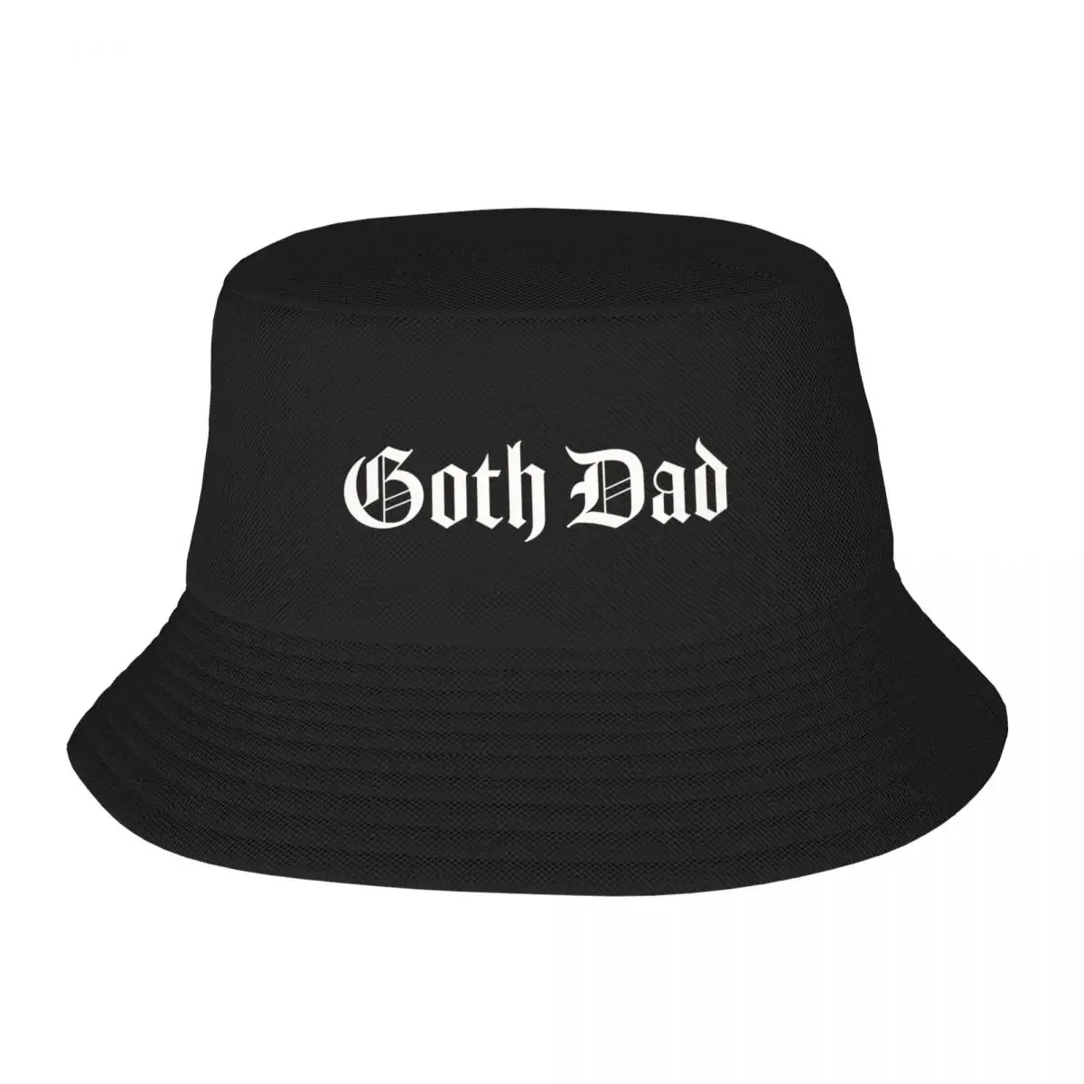 Goth Dad - Vintage Blackletter - Alt Millennial Elder Emo Bucket Hat Uv Protection Solar Hat Hat Baseball Cap Man Women's