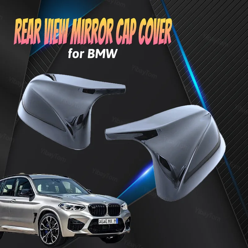 

Side Mirror Covers Black 2pcs M Style Horn Shape Replacement for BMW X3 G01 X4 G02 X5 G05 2018 2019 2020 2021 2022