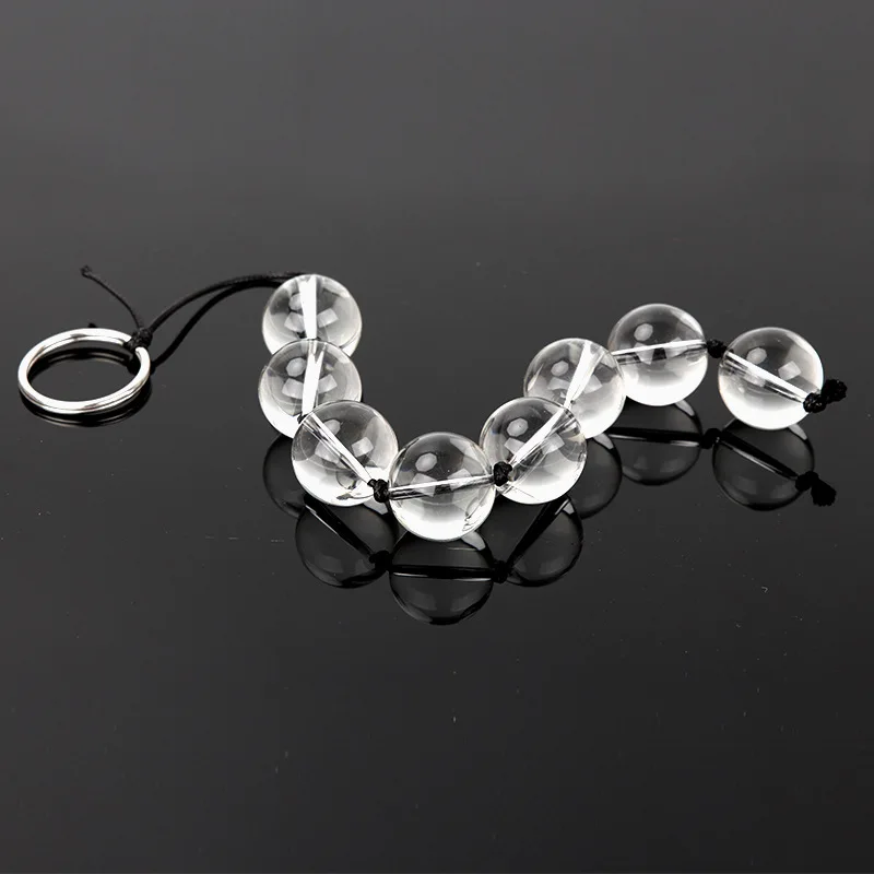 4size Anal Glass Beads Long 3cm  Big Anal Plug Crystal Glass Ball Butt Plug Expander Erotic Gay Sex Toy Anal Stimulate Ball