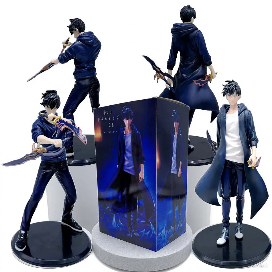 新しい SoloLeveling シャドウキングフィギュア Sung Jinwoo Cheng Xiaoyu ハンドヘルドモデルデスクトップ装飾アクションフィギュアアニメコレクションギフト