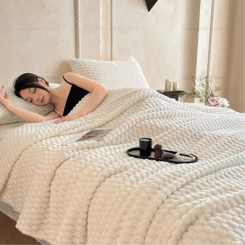 بطانية دافئة سميكة ناعمة لقيلولة المكتب - رمي الصوف المريح للأريكة والأريكة والسرير بطانية شتوية دافئة خفيفة الوزن للسفر للبالغين