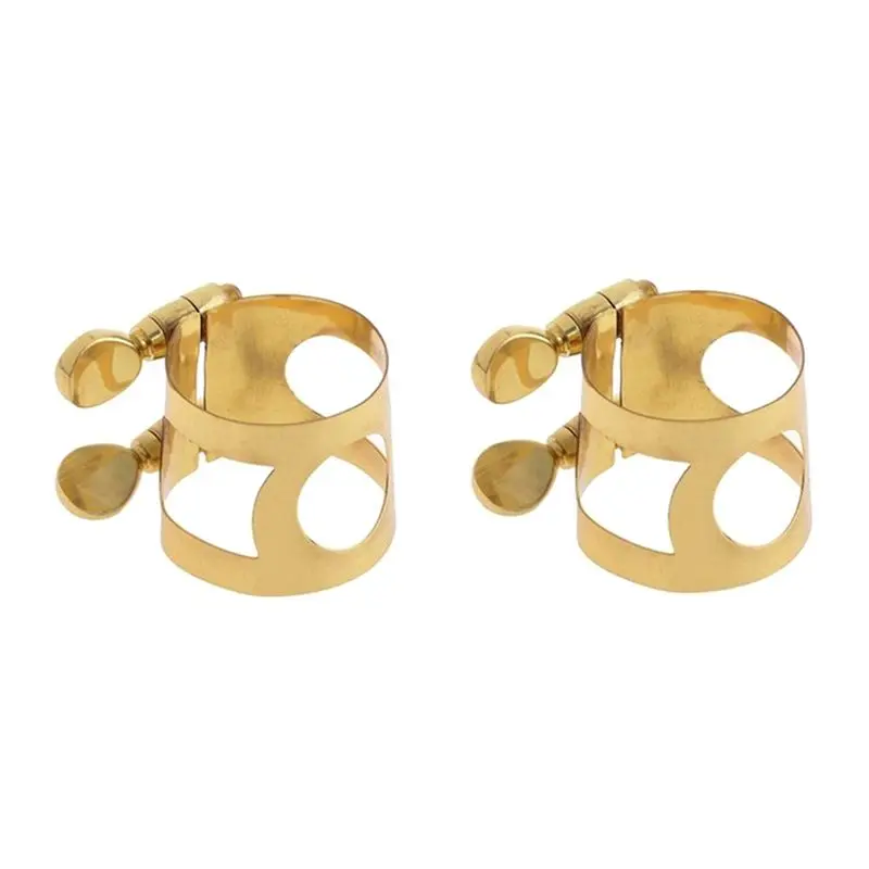 SPECIAL OFFER~Altos Sax Mouthpiece Ligature Double Screws Saxophone Gold Ligature Fastener,Musical Instrument Accessories