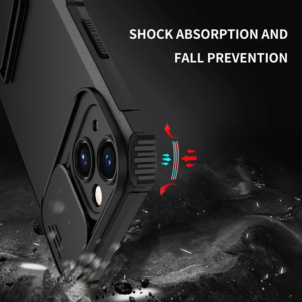 حامل مقاوم للصدمات درع الشريحة عدسة الكاميرا جراب هاتف آيفون 17 برو ماكس 16 15 11 13 14 12 غطاء حامل الوفير