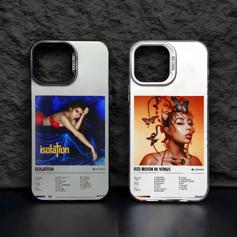 

Singer K-Kali Uchis Phone Case For IPhone 17 16 15 14 13 12 11 Pro Max Black Purple Matte Laser Metallic Aurora Funda