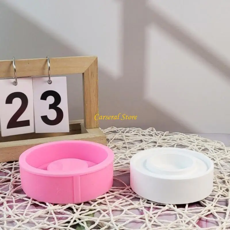 M4YF متعددة الأغراض الفنية الخواتم المزدوجة شمعة العفن مجموعة ملحقات القالب السيليكون القوي لمستلزمات مركبة الديكور المنزل