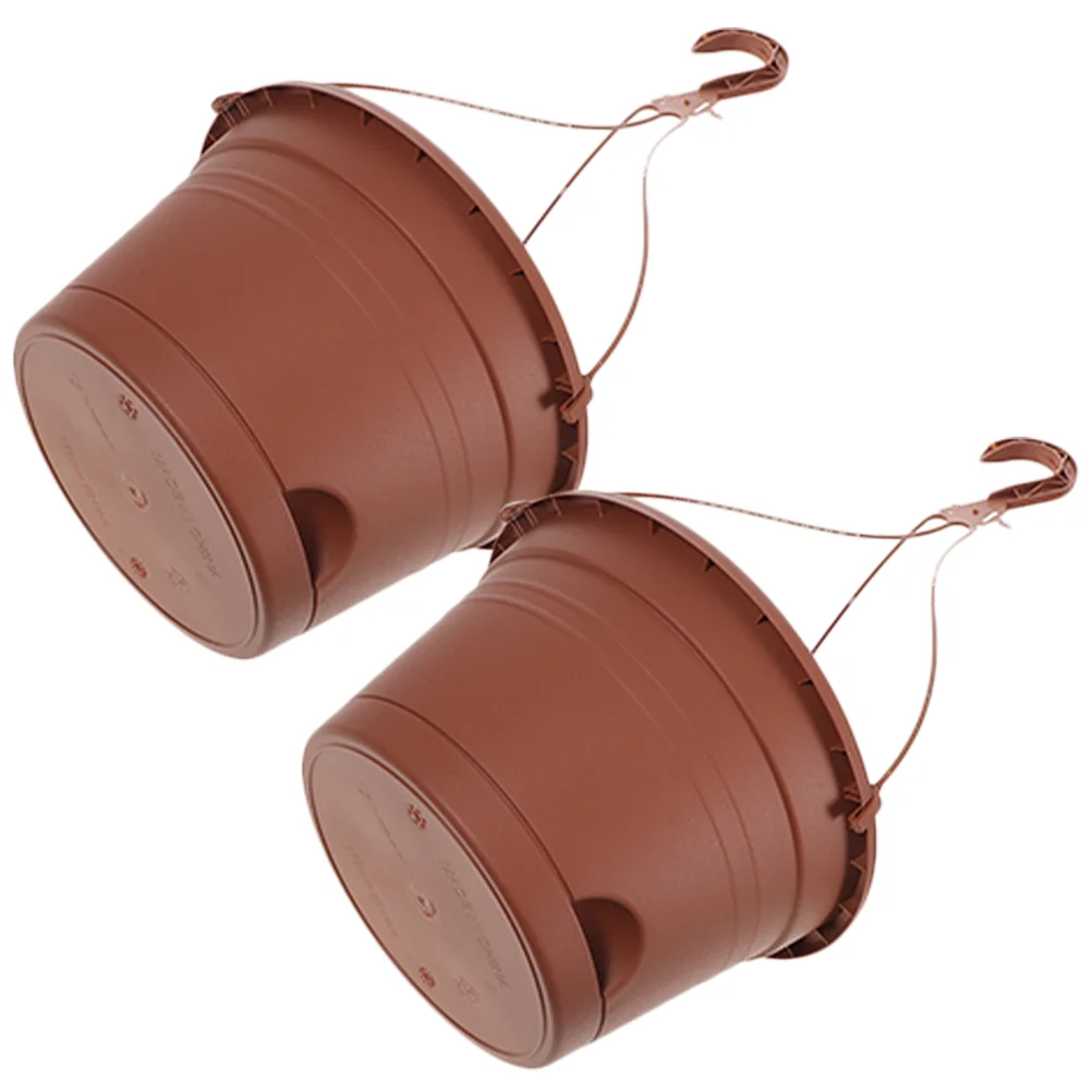 

2 Pcs Flowerpot Hanging Planters for Outdoor Terrarium Plastic Indoor Plants Container