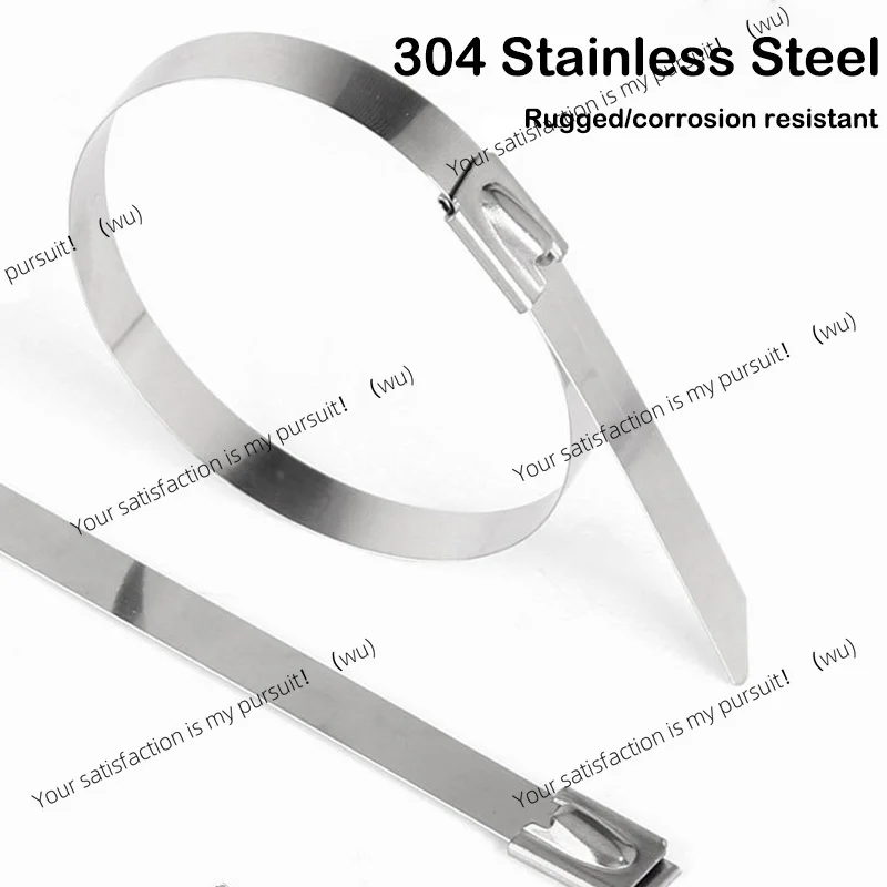 100 304 #stainless steel cable ties 4.6mm heavy duty self-locking cable ties, multi-purpose