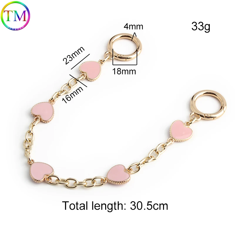 30.5-61CM Metal Bag Chain Strap Lengthening Hanging Crossbody Chain With O Ring For Necklace Jewelry Connector Chain Accessories