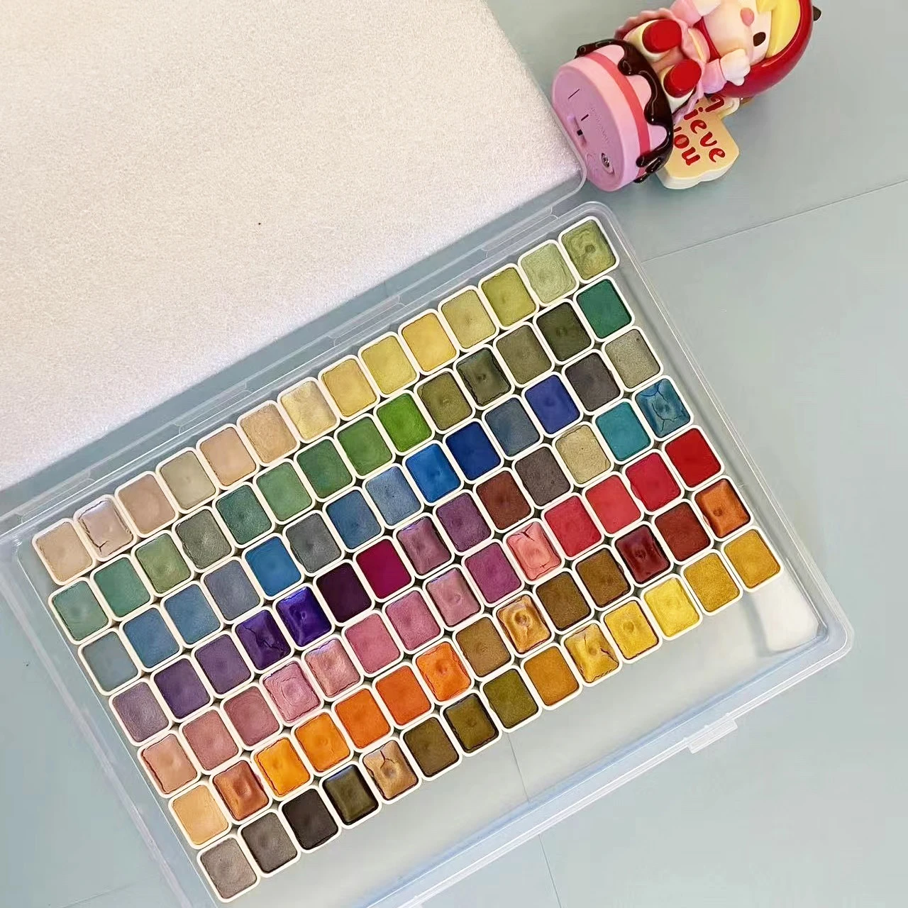 98-Color Metallic Shimmer Watercolor Paint Set,Pearl Pigments for Artists,Hobbyists for Illustration,Scrapbooking,Decoration