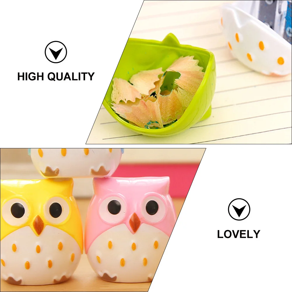 

24Pcs Double Holes Owl Pencil Sharpeners Cartoon Manual Sharpener School Supplies Stationery Owl Pencil Sharpener
