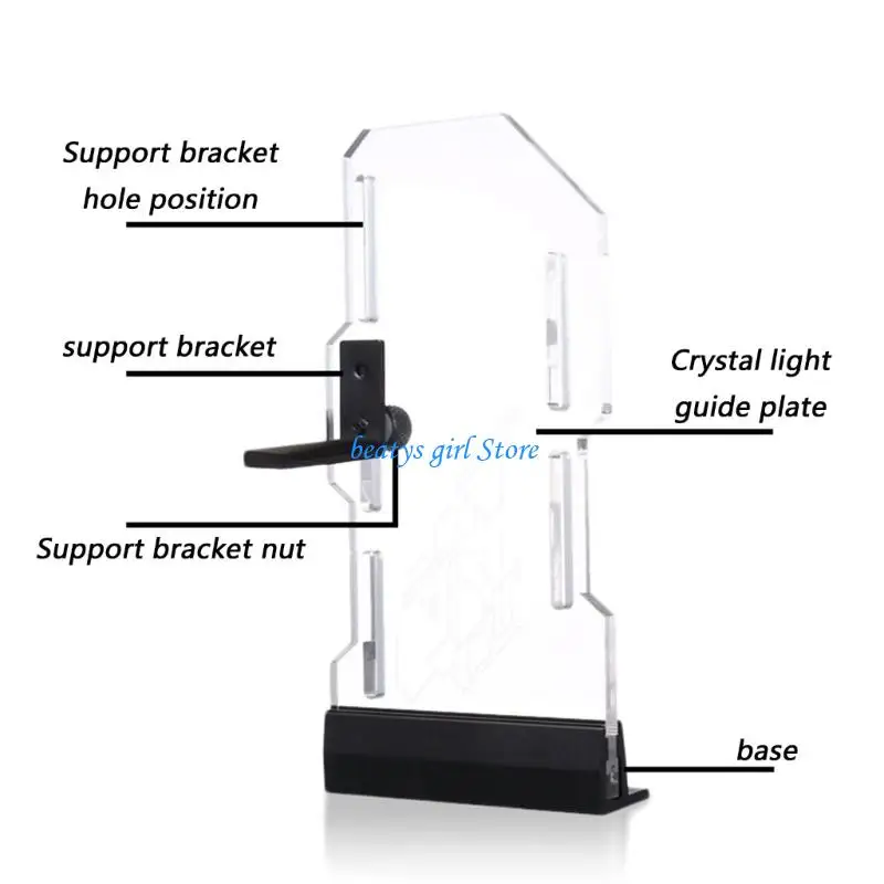 C7AB Multiple Position Acrylic GPU Support Stand Featuring ARGB Light Synchronization Technology for Desktop Case