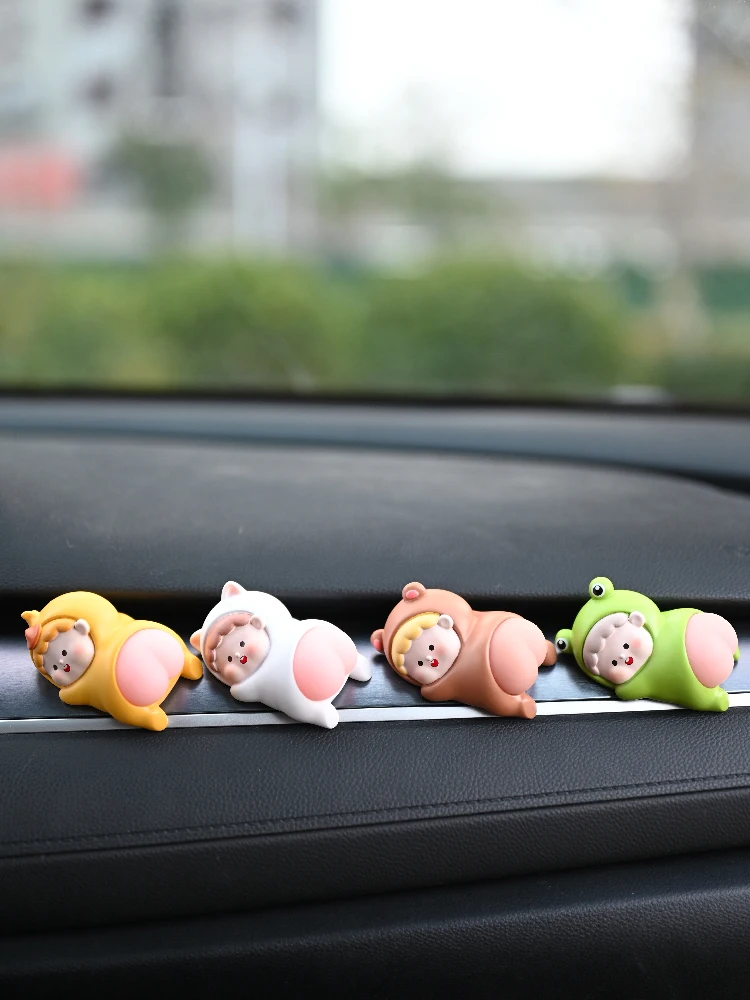 Decompression Crafts Cute Butt King Car Decorations Pinch Music Car Interior Decoration Co-pilot Office Healing Birthday Gifts