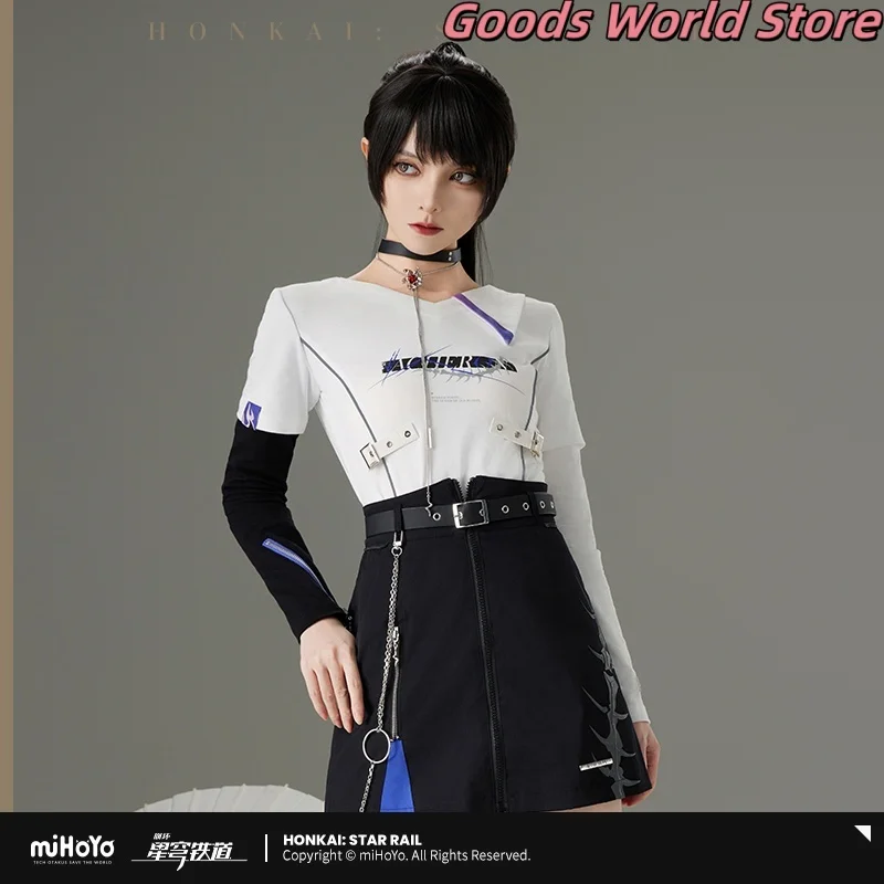 

In stock Acheron long-sleeved T-shirt Original Honkai Star Rail Raiden Bosenmori Mei Acheron Cosplay Costume Halloween Gift