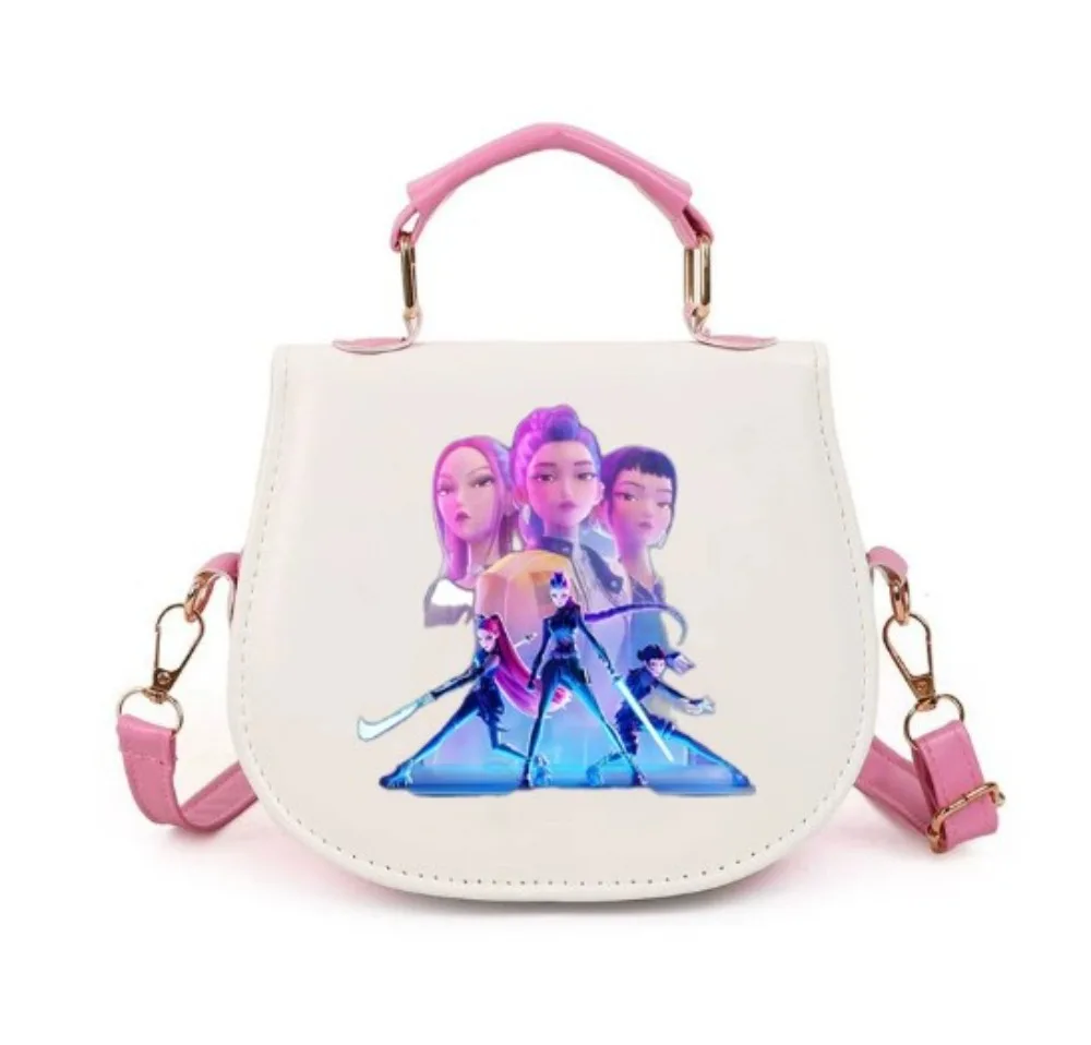 حقيبة كتف للفتيات بنمط شيطان الصيادين - حقائب كروس عصرية برسوم كارتونية أنيمي KPop Fan هدايا حقائب يد بسحاب للطلاب في سن المراهقة #4