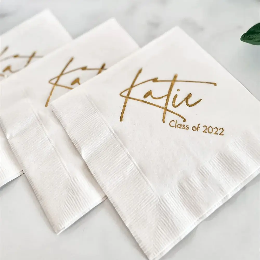 50PCS Personalized Graduation Napkins, Class of 2023, Class of 2024