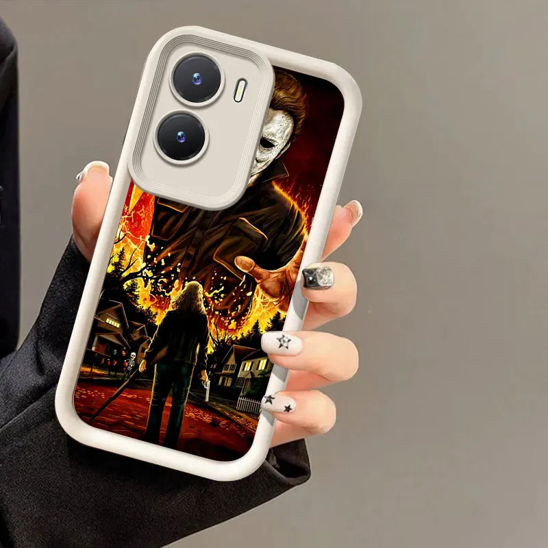 Horror Movie Halloween Phone Case For VIVO V30 X80 X90 X100 Pro V29E V30E V40 Y75 Y78 Y100 Y02 Y17 Y22 Y76 S Y03 Y21 Y27 Y28 Y35