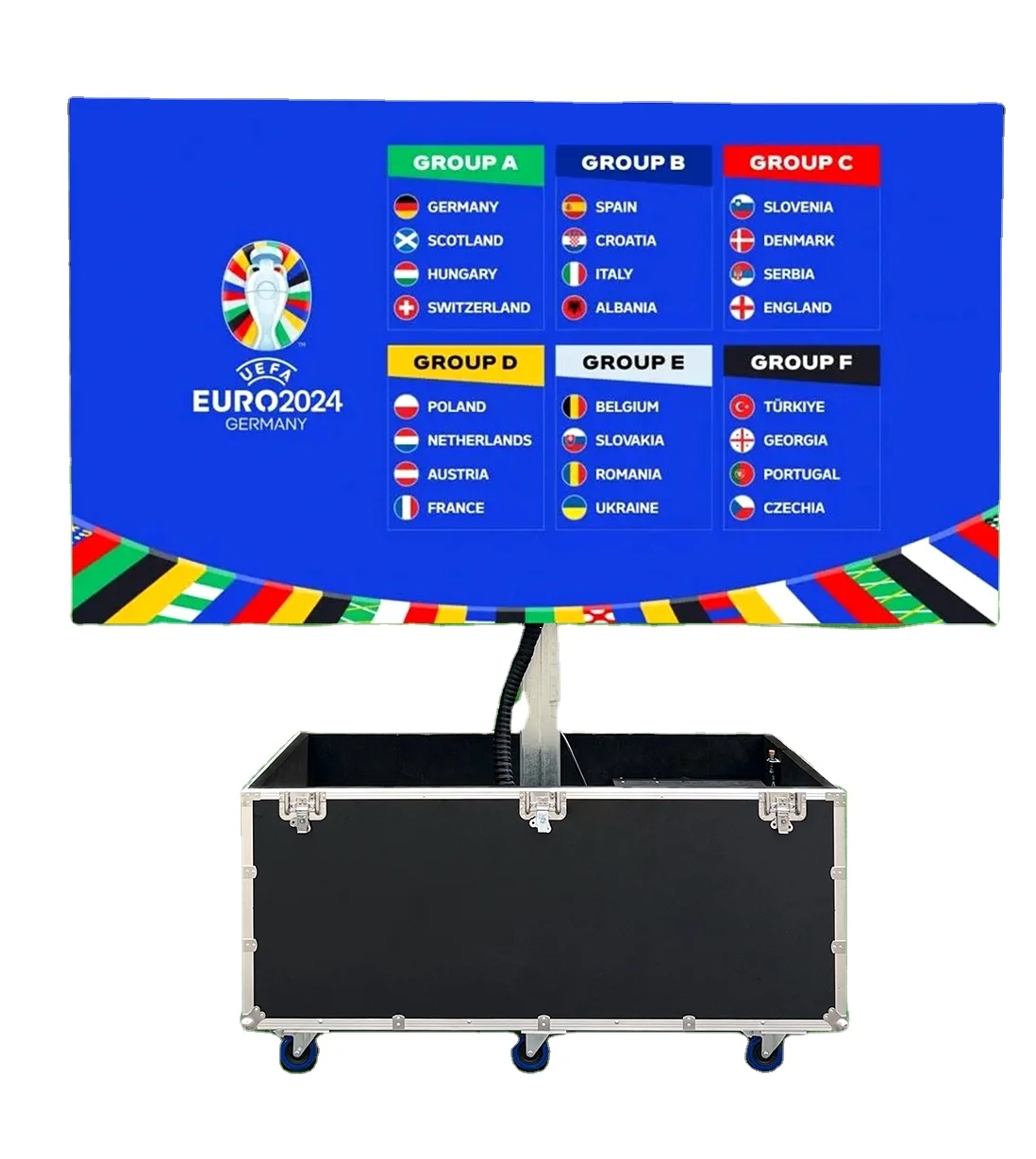 JCT Outdoor LED Display Advertising Trailer With  Flight Case LED Sign P1.25 4m² Screen