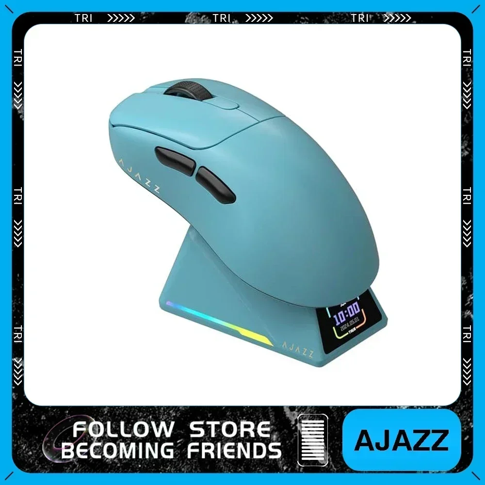 Ajazz AJ179 Apex PAW3950 Wireless Gaming Mouse with RGB Charging Dock, Computer Macro Mouse Gamer,Lightweight Ergonomic PC Mice