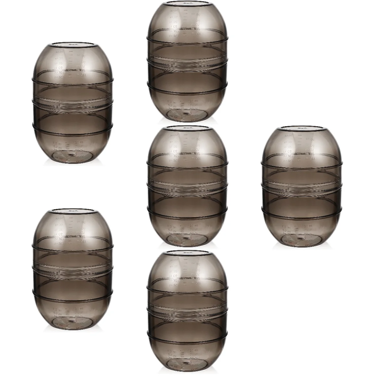 

6 шт., 6 шт., миксер для окрашивания волос, крем-шейкер, чашки, серые полипропиленовые таблетки для смешивания для салона