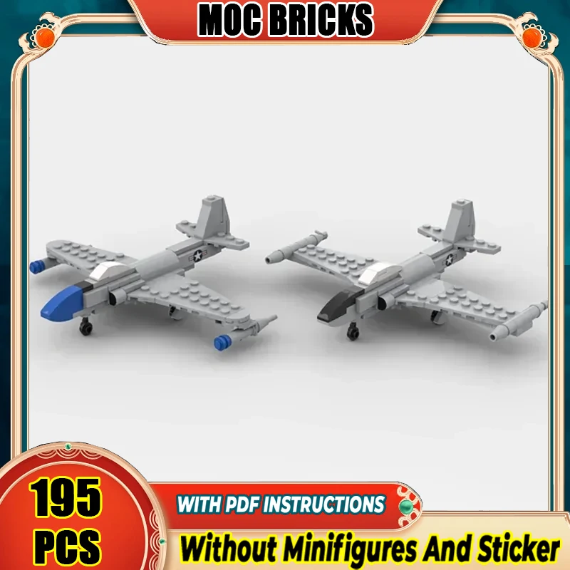 

Строительные блоки Moc, военная серия, масштаб 1:72, P-80 и T-33, модель стрельбы со звездой, самолет, кирпичи, сделай сам, сборка, истребитель, игрушки, подарки