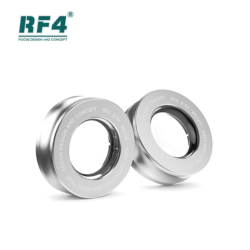 RF4 0.5X 0.7X Silver Auxiliary Objects Lens Microscope Camera Lens For Trinocular Stereo Zoom Microscope Barlow Glass Lens