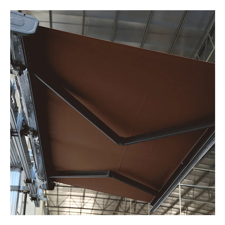 Electric Retractable Outdoor Awning Full Box Roof Canopy Windproof Remote Control Adjustable Angle For Patio Window Door Shade