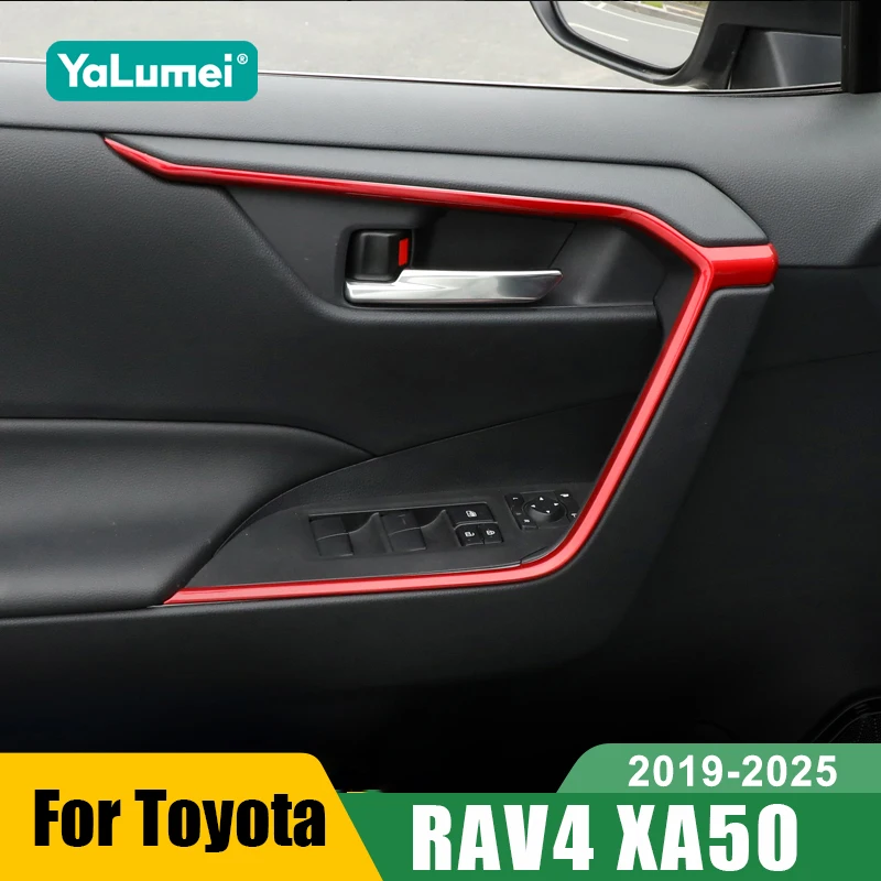 トヨタ-rav4-xa50-2019-2020-2021-2022-2023-2024-2025-rav-4-ハイブリッド車用-ドアパネル-アームレストカバー-トリム-アクセサリー