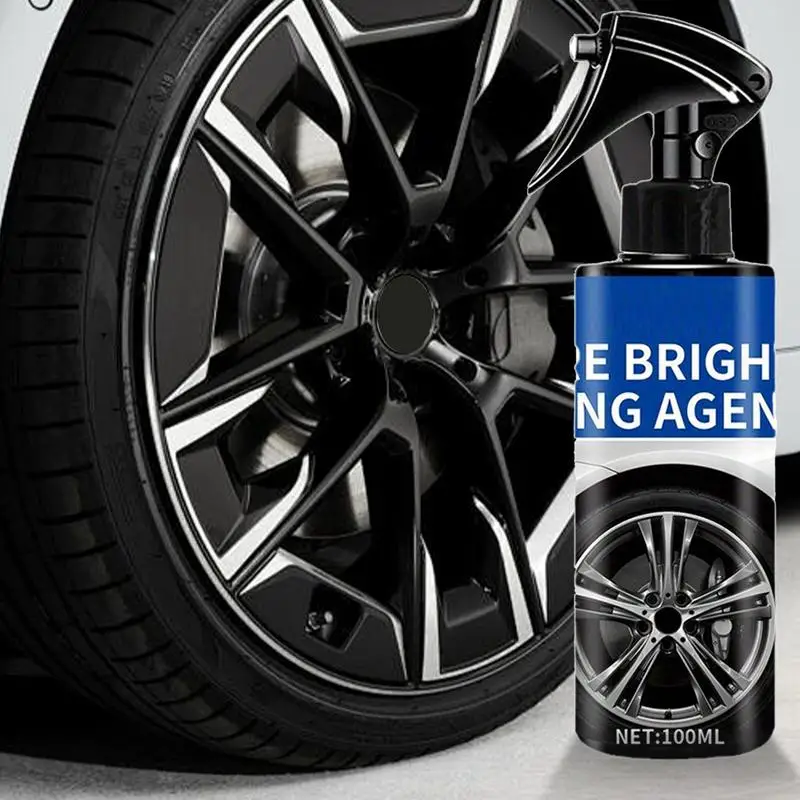 Tire Cleaner For Car 100ml Tire Cleaning Agent Car Tire Shine Car Cleaner For Car Tires Car Wash Long Lasting Protection