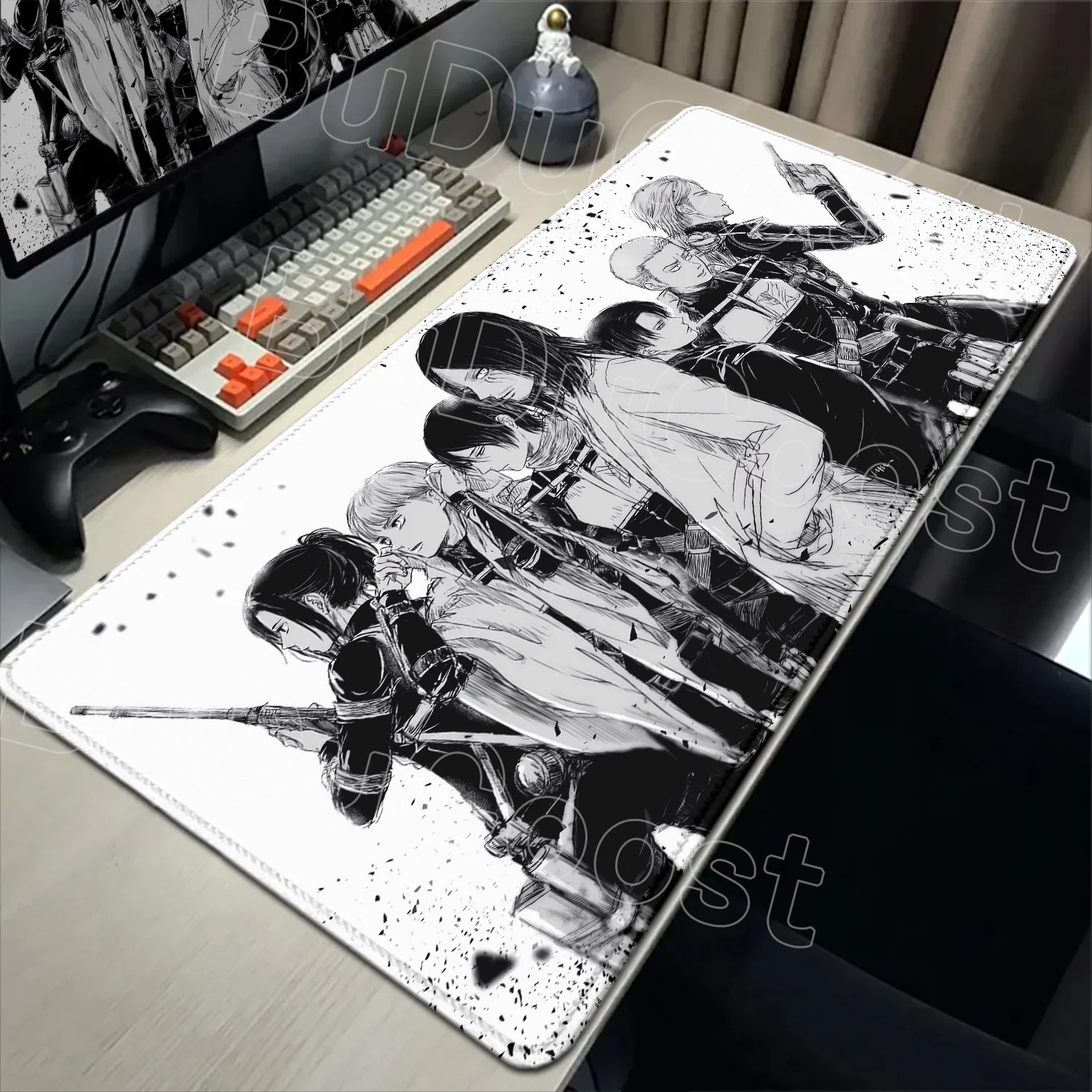 

New Mousepad Anime Attack on Titan Mouse Pad Gaming Accessories PC Keyboard Large Rubber Non-slip Desk Mat Computer Table Carpet