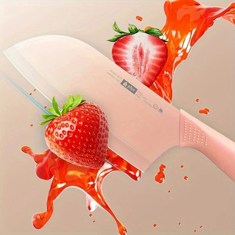 PLYS  High Color Slicing Knife Stainless Steel Slicing Knife Gradient Girl Meat Cutter Sharp Kitchen Knives