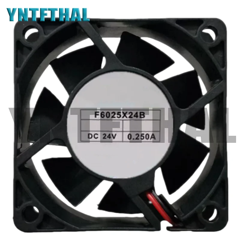 New F6025X24B DC24V 0.250A 60MM* 60MM * 25MM TWO Lines Cooling Fan