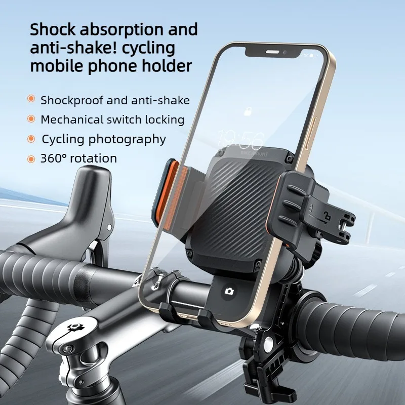

Motorcycle Bike Phone Holder Mount - [Not Block Camera] Bicycle Phone Holder Handlebar Cell Phone Clamp - [Silicone Wrapped]