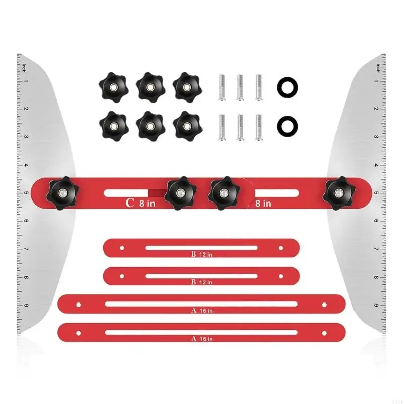 Stair Treads Template Tool Aluminum Stair Treads Measuring Tool 10in-53in Stair Treads with Scale Multifunctional Tool