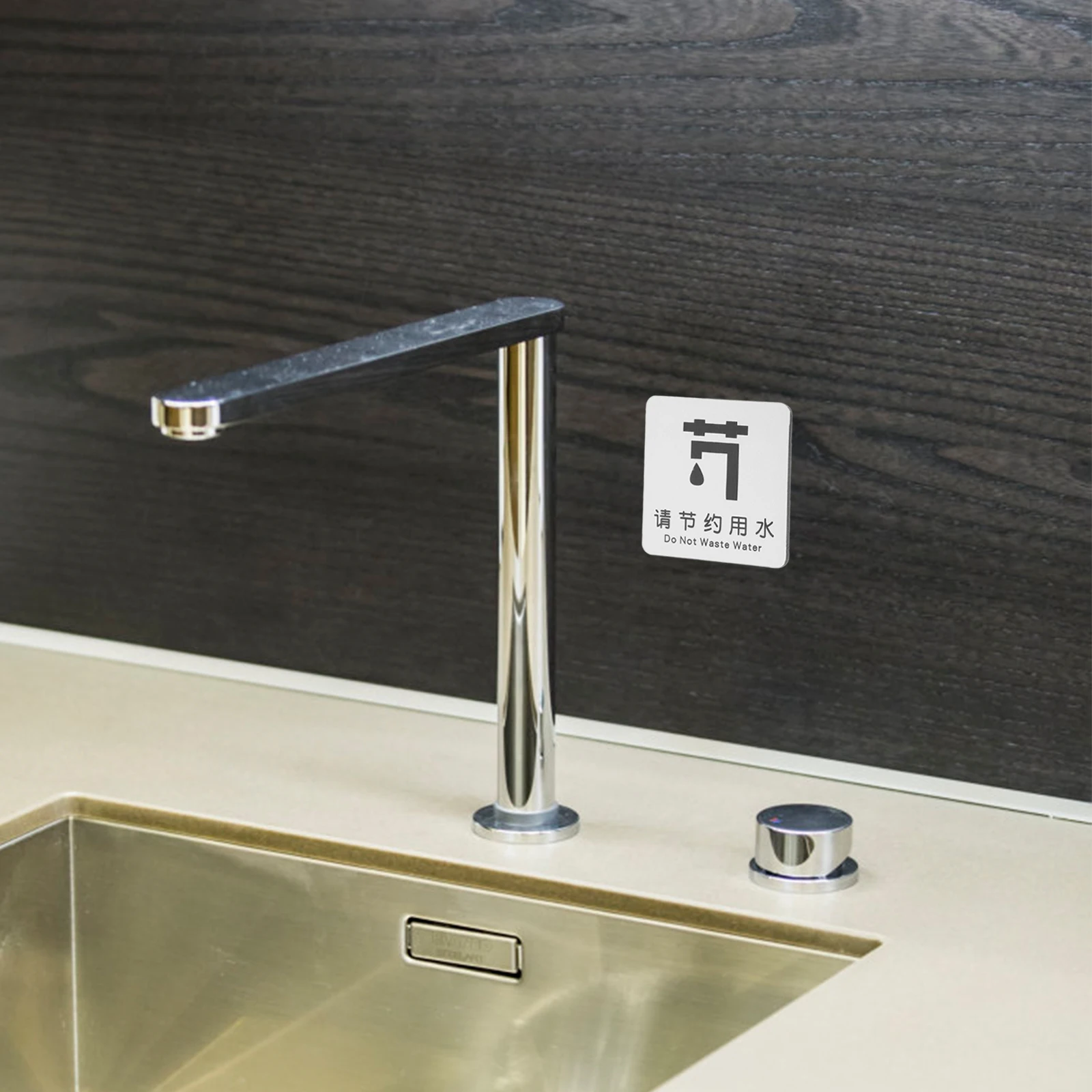 Water Saving Sign Aluminium-Plastic Panel Wall Decor For Bathroom Restaurant Commercial Use Caution Sign Room Decor