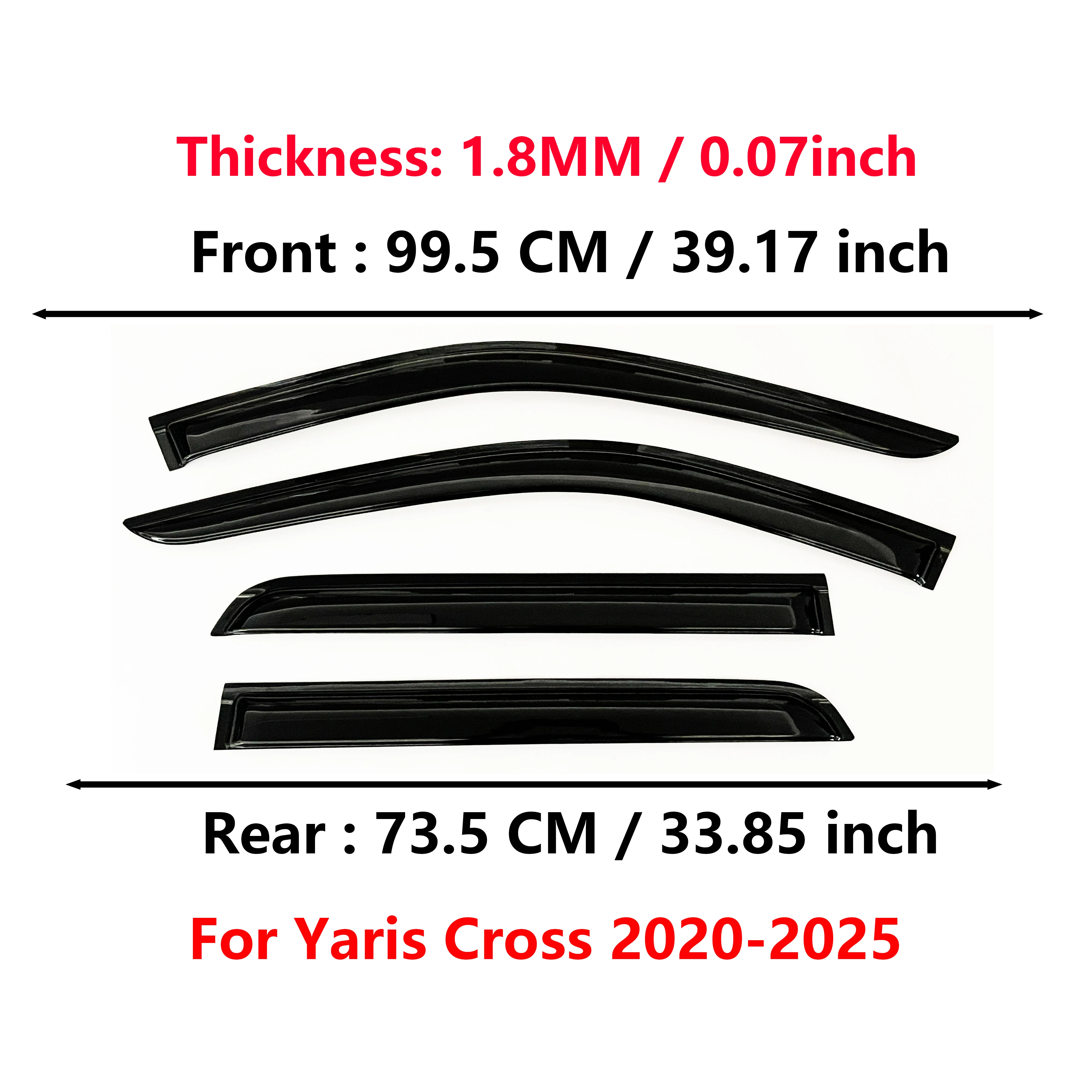 4 قطع سميكة مناسبة لإصدارات Toyota Yaris Cross من 2020 إلى 2025 في منطقة جنوب شرق آسيا. غطاء مطر عالي الجودة