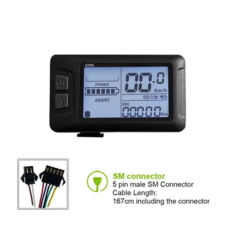 電動自転車 LCD-EN05 ディスプレイ制御 24/36/48V スピードメーター有線 SM プラグバイクアクセサリー