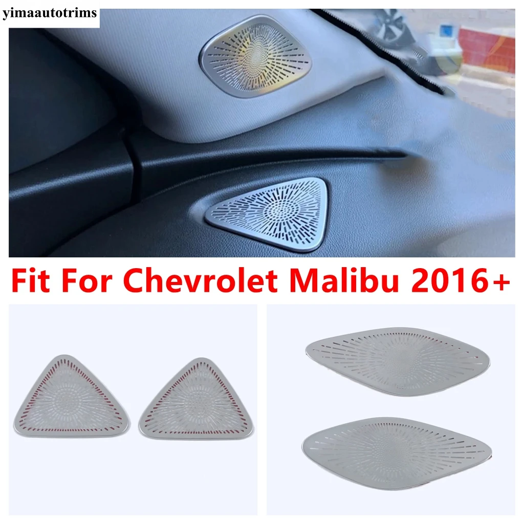 

Car Dashboard Air AC Conditioning Vent Outlet / Pillar A Tweeter Speaker Cover Trim Accessories For Chevrolet Malibu 2016 - 2020