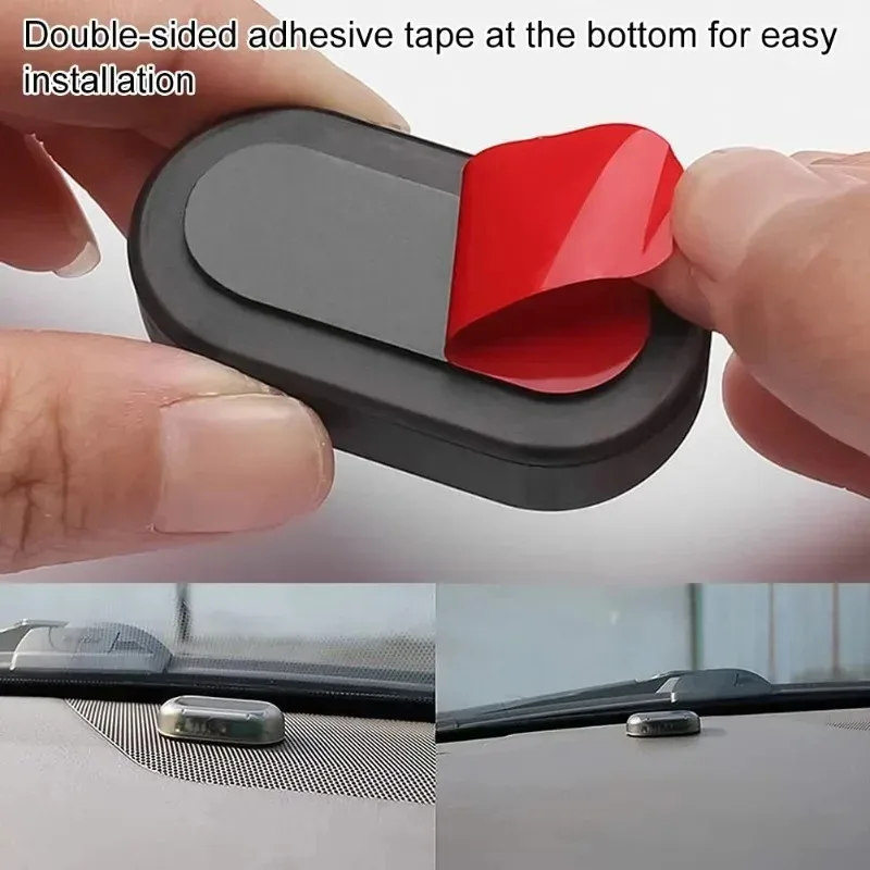 Solar Powered Car Fake Security Light Blue/Red Light Simulated Dummy Alarm LED Fake Security Light Wireless Strobe Signal Alarm