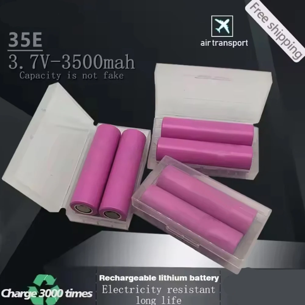 

100% brand new original rechargeable lithium-ion battery 18650 35E 3500mAh 20A discharge INR3.7V 18650 3500mAh