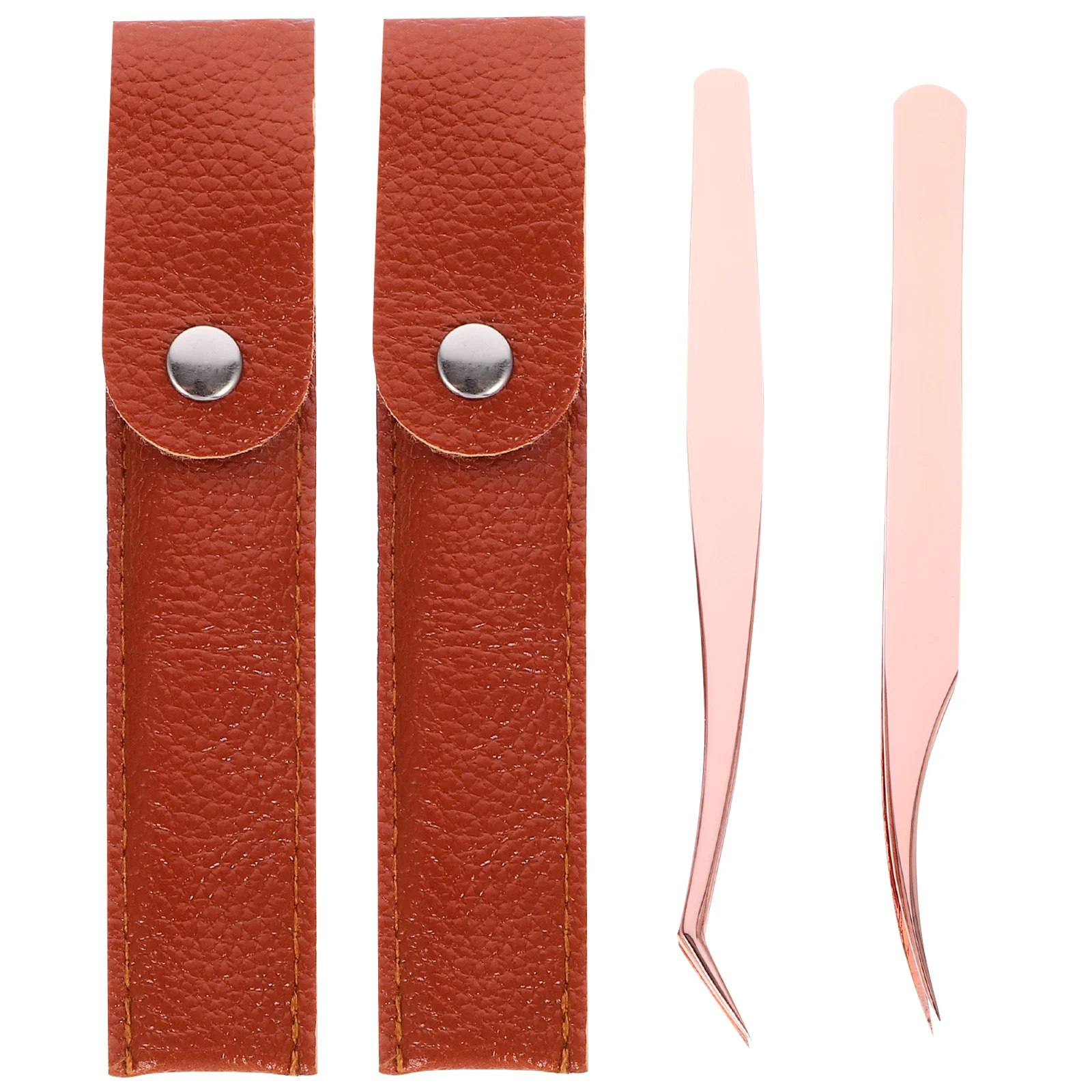 Juego de herramientas de maquillaje para pestañas, pinzas de acero inoxidable, pinzas de precisión para extensión de pestañas, diseño curvo de delfines, 4 Uds.