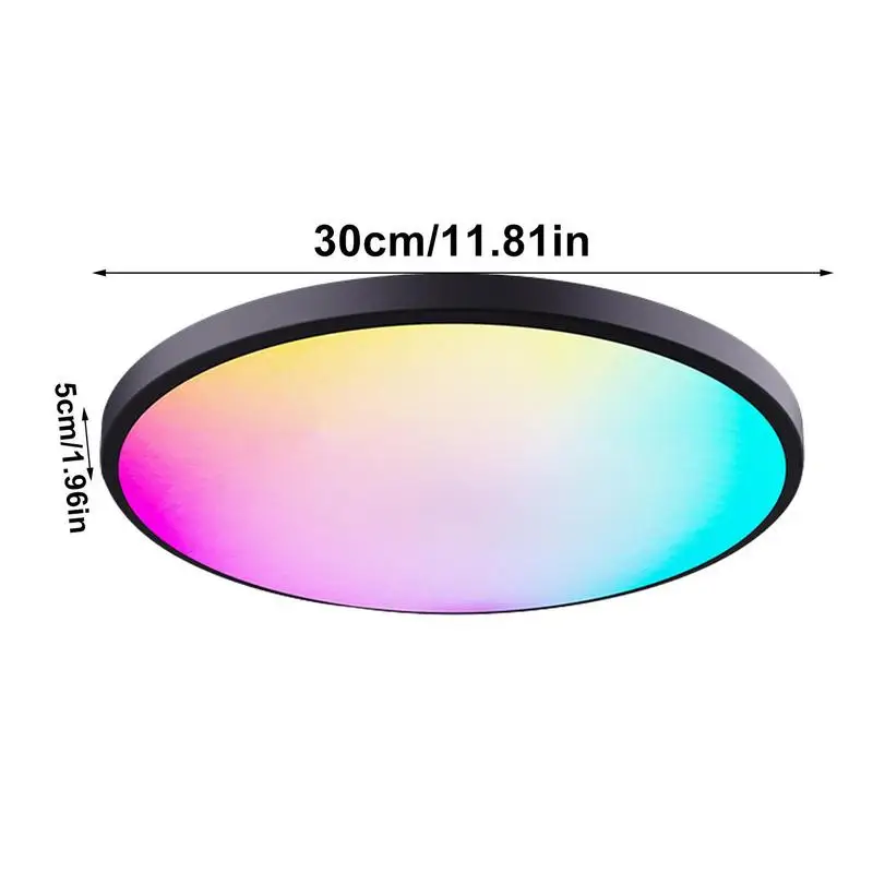 Luzes de teto embutidas luminária led com controle remoto lâmpada regulável iluminação da cozinha lâmpada de teto embutida que muda de cor