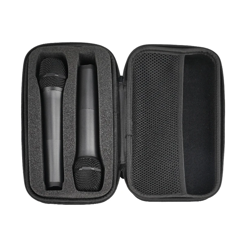 

EVA storage bag microphone packing case zipper portable digital storage bag wireless microphone bag anti-pressure hard bag case
