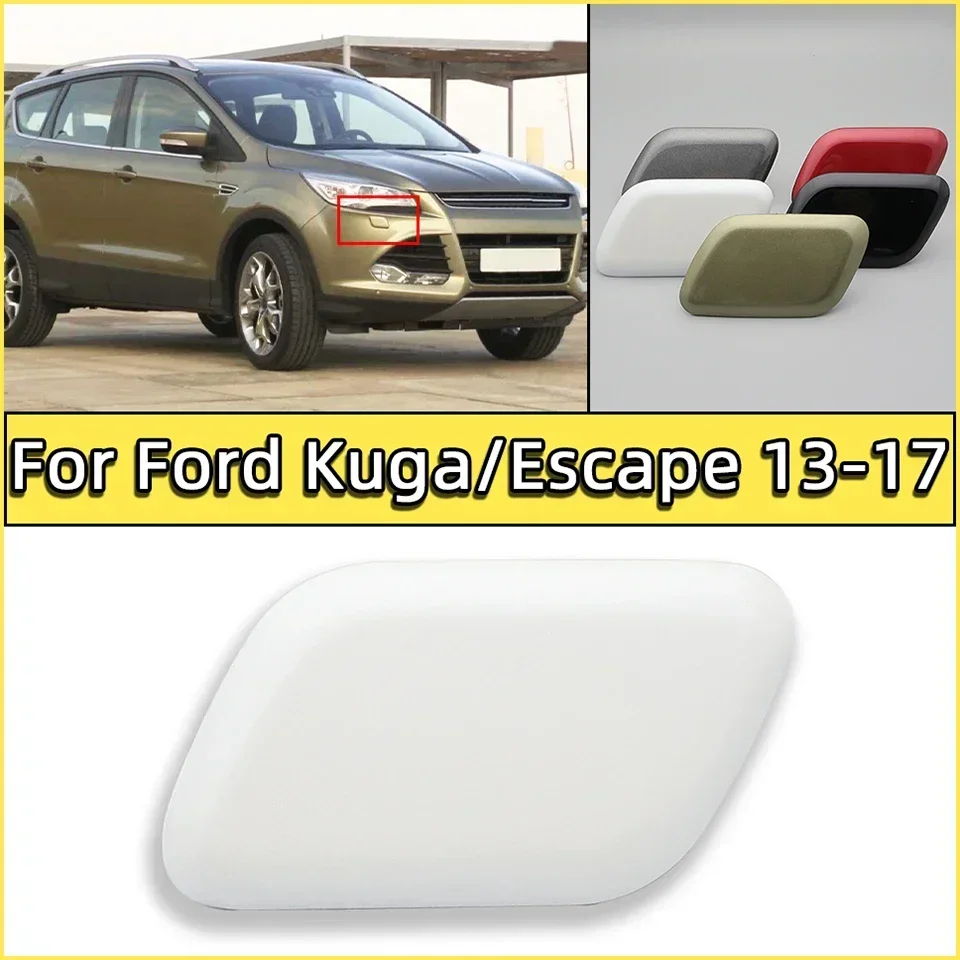 For Ford Escape 2017-2019 Kuga 2013-2017 Front Bumper Headlight Washer Nozzle Cover Headlamp Cleaner Cap Shell Painted