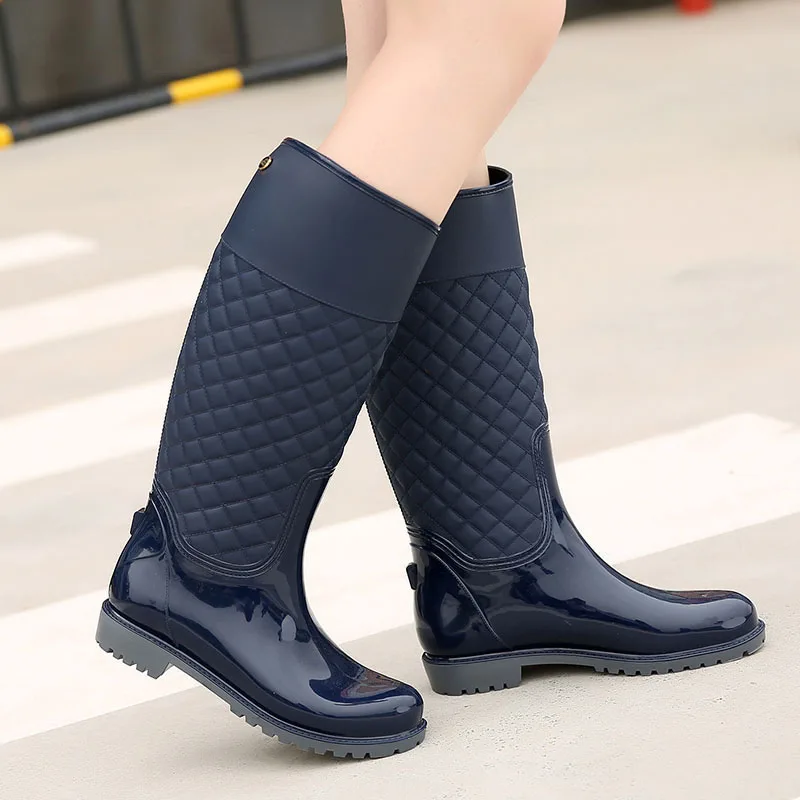 Comemore 2022 Winter Knee-length Rain Boots Women\'s Rain Boots High Outdoor Rubber Water Shoes for Female Galoshe Free Shipping